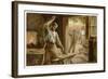 The Village Blacksmith in His Smithy-Herbert Dicksee-Framed Art Print