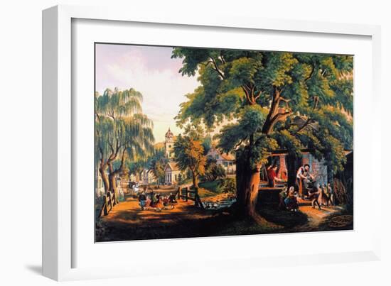 The Village Blacksmith-Currier & Ives-Framed Giclee Print