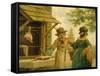 The Village Butcher-John Cranch-Framed Stretched Canvas