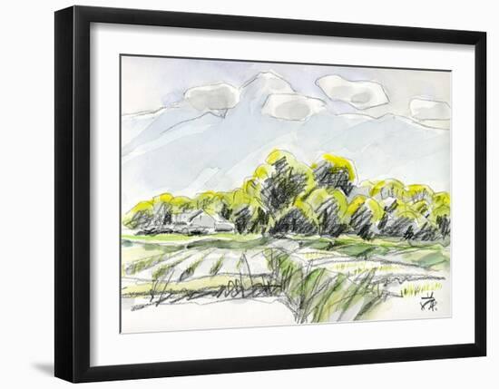 The Village by South Alps-Kenji Fujimura-Framed Art Print