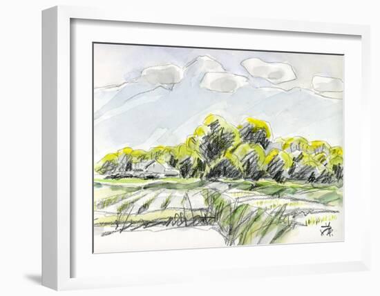 The Village by South Alps-Kenji Fujimura-Framed Art Print