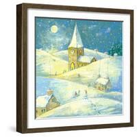 The Village Carol Service, 2008-David Cooke-Framed Giclee Print