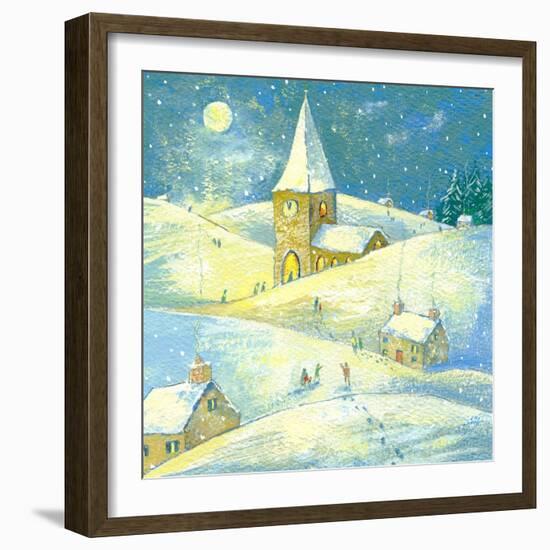 The Village Carol Service, 2008-David Cooke-Framed Giclee Print