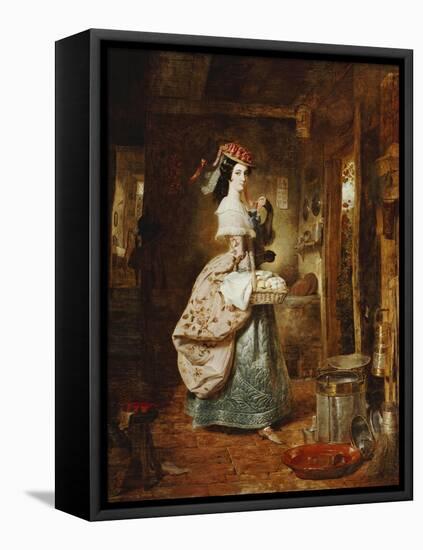 The Village Coquette-George Lance-Framed Stretched Canvas