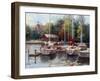 The Village Dock-Furtesen-Framed Art Print