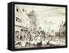 The Village Fair, 1685-Cornelis Dusart-Framed Stretched Canvas