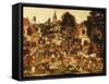 The Village Fair-Pieter Brueghel the Younger-Framed Stretched Canvas