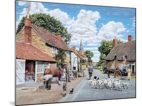 The Village Farrier-Trevor Mitchell-Mounted Giclee Print
