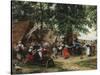 The Village Fete-Jean Charles Meissonier-Stretched Canvas