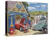 The Village Garage-Trevor Mitchell-Stretched Canvas