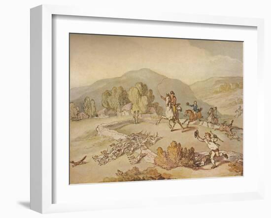 'The Village Hunt', c1800, (1922)-Thomas Rowlandson-Framed Giclee Print