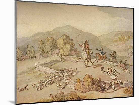 'The Village Hunt', c1800, (1922)-Thomas Rowlandson-Mounted Giclee Print