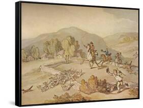 'The Village Hunt', c1800, (1922)-Thomas Rowlandson-Framed Stretched Canvas