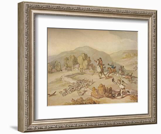 'The Village Hunt', c1800, (1922)-Thomas Rowlandson-Framed Giclee Print