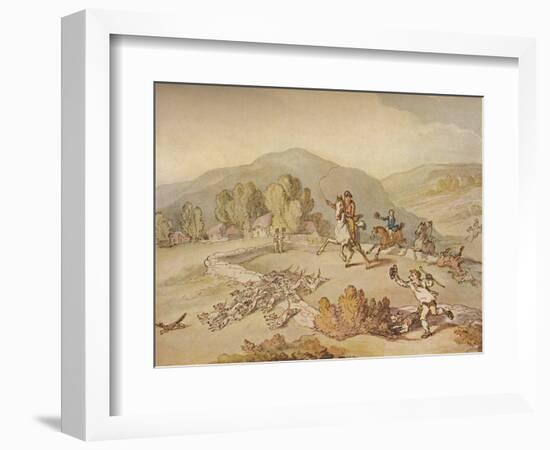 'The Village Hunt', c1800, (1922)-Thomas Rowlandson-Framed Giclee Print