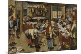 The Village Lawyer's Office-Pieter Brueghel the Younger-Mounted Premium Giclee Print