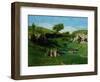 The Village Maidens, 1851-Gustave Courbet-Framed Giclee Print