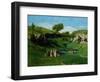 The Village Maidens, 1851-Gustave Courbet-Framed Giclee Print