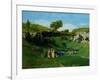 The Village Maidens, 1851-Gustave Courbet-Framed Giclee Print