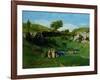 The Village Maidens, 1851-Gustave Courbet-Framed Giclee Print