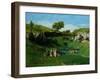 The Village Maidens, 1851-Gustave Courbet-Framed Giclee Print