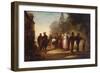 The Village Marriage, 1872 (Oil on Canvas)-Charles Marie Lhuillier-Framed Giclee Print