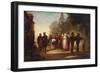 The Village Marriage, 1872 (Oil on Canvas)-Charles Marie Lhuillier-Framed Giclee Print