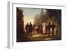 The Village Marriage, 1872 (Oil on Canvas)-Charles Marie Lhuillier-Framed Giclee Print