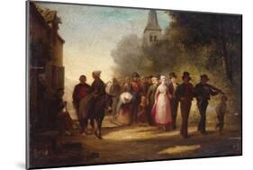 The Village Marriage, 1872 (Oil on Canvas)-Charles Marie Lhuillier-Mounted Giclee Print