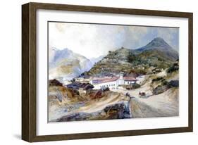 The Village of Angangueo, Mexico, 1883 (W/C on Paper)-Thomas Moran-Framed Giclee Print