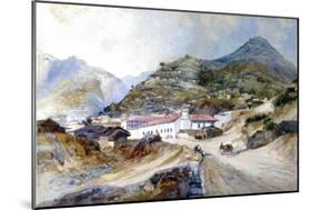 The Village of Angangueo, Mexico, 1883 (W/C on Paper)-Thomas Moran-Mounted Giclee Print