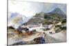 The Village of Angangueo, Mexico, 1883 (W/C on Paper)-Thomas Moran-Stretched Canvas