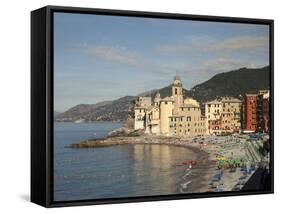 The Village of Camogli, Liguria, Italy, Europe-Angelo Cavalli-Framed Stretched Canvas