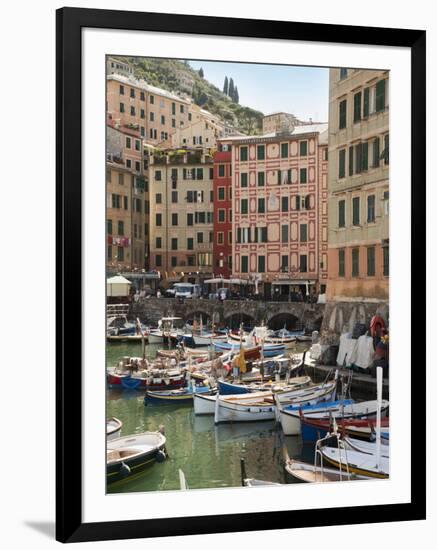 The Village of Camogli, Liguria, Italy, Europe-Angelo Cavalli-Framed Photographic Print