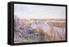 The Village of Champagne at Sunset-April, 1885-Alfred Sisley-Framed Stretched Canvas