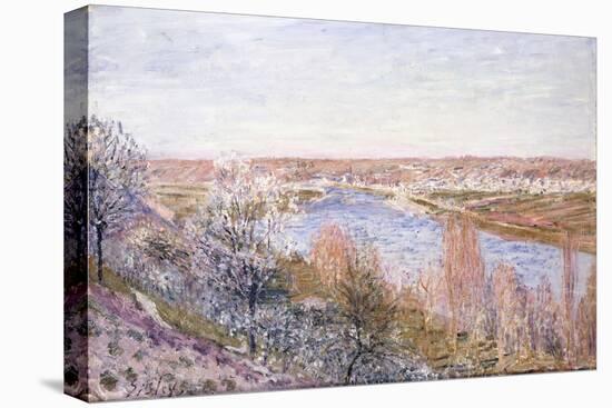 The Village of Champagne at Sunset-April, 1885-Alfred Sisley-Stretched Canvas