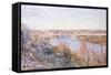 The Village of Champagne at Sunset-April, 1885-Alfred Sisley-Framed Stretched Canvas