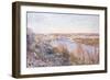 The Village of Champagne at Sunset-April, 1885-Alfred Sisley-Framed Giclee Print