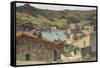 The Village of Collioure with a View of the Port-Henri Martin-Framed Stretched Canvas