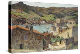 The Village of Collioure with a View of the Port-Henri Martin-Stretched Canvas