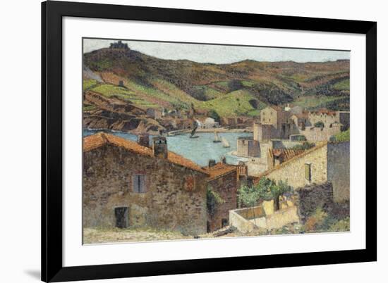 The Village of Collioure with a View of the Port-Henri Martin-Framed Giclee Print