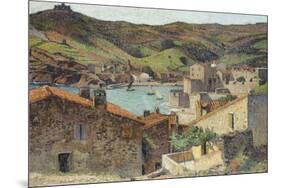 The Village of Collioure with a View of the Port-Henri Martin-Mounted Giclee Print