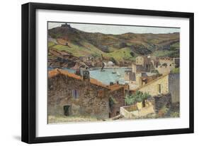 The Village of Collioure with a View of the Port-Henri Martin-Framed Giclee Print