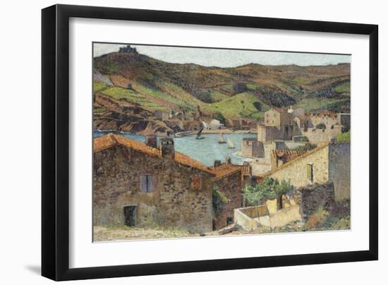 The Village of Collioure with a View of the Port-Henri Martin-Framed Giclee Print