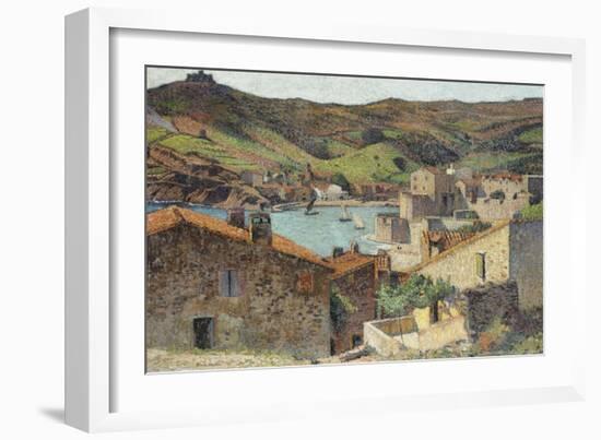 The Village of Collioure with a View of the Port-Henri Martin-Framed Giclee Print