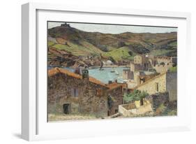 The Village of Collioure with a View of the Port-Henri Martin-Framed Giclee Print