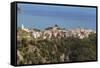 The Village of Corniglia in the Cinque Terre, UNESCO World Heritage Site, Liguria, Italy, Europe-Julian Elliott-Framed Stretched Canvas