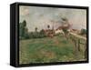 The Village of Eragny, 19th Century-Camille Pissarro-Framed Stretched Canvas