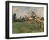 The Village of Eragny, 19th Century-Camille Pissarro-Framed Giclee Print