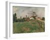 The Village of Eragny, 19th Century-Camille Pissarro-Framed Giclee Print